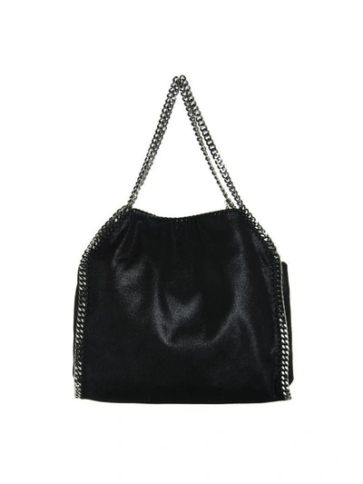 Shop Stella Mccartney Black Falabella Shagder Small Tote