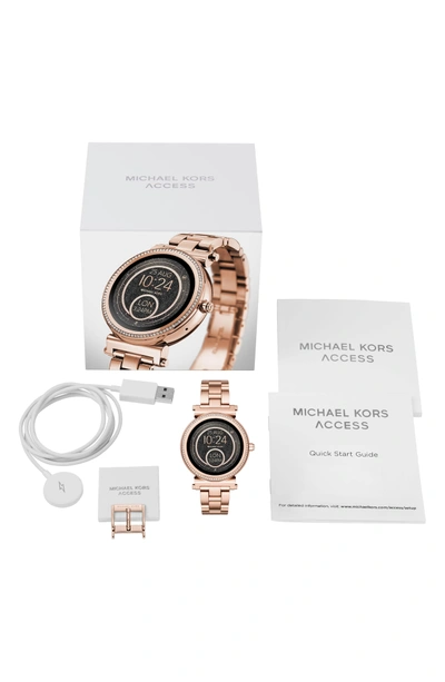 Shop Michael Kors Sofie Smart Bracelet Watch, 42mm In Rose Gold