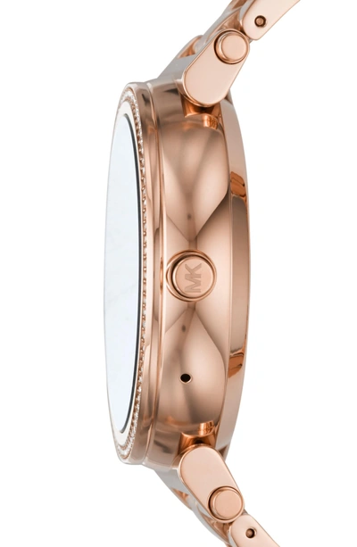 Shop Michael Kors Sofie Smart Bracelet Watch, 42mm In Rose Gold