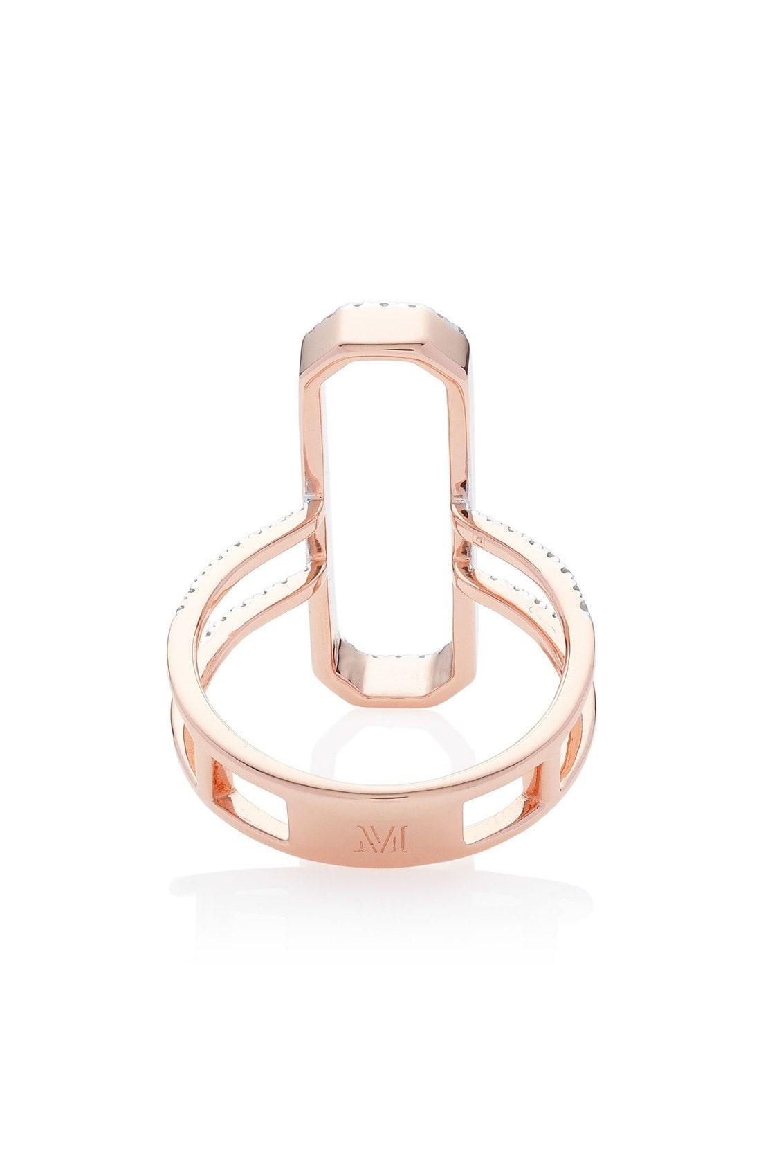 Monica Vinader Naida Diamond Cocktail Ring In Rose Gold/ Diamond | ModeSens