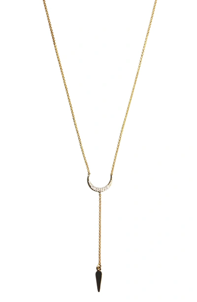 Shop Jules Smith Crescent Lariat Necklace In Gold