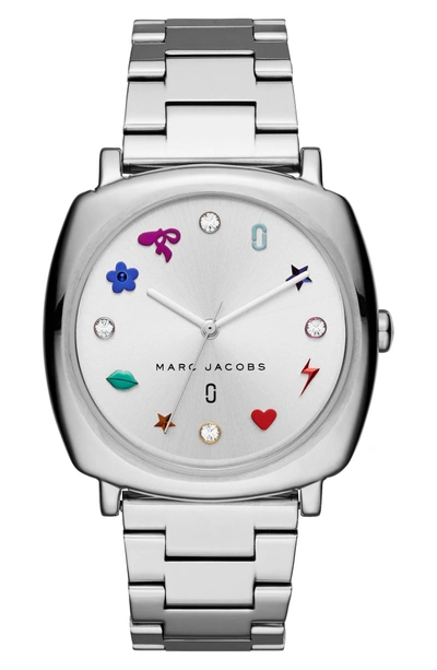 Shop Marc Jacobs Mandy Bracelet Watch, 34mm In Silver