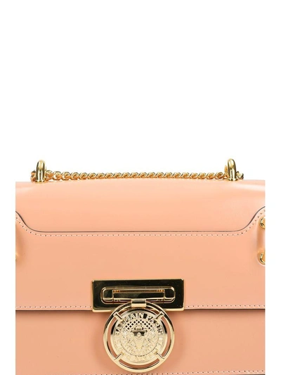 Shop Balmain Shiny Bbox Shoulder Bag In Rose-pink