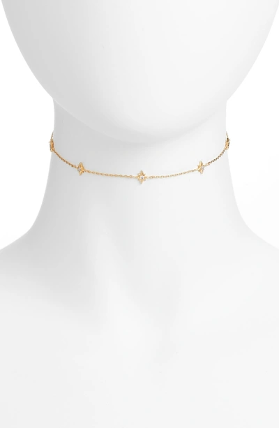Shop Five And Two Mona Star Choker Necklace In Gold