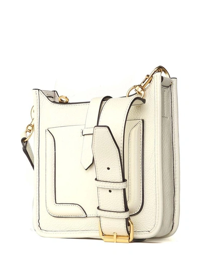 Shop Rebecca Minkoff Mini Unlined Feed Leather Cross-body Bag In Avorio