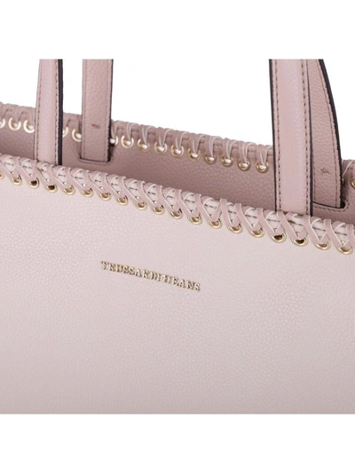 Shop Trussardi Mimosa Tote Bag In Ivory