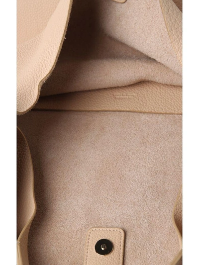 Shop Jil Sander Xiao Md Grained-leather Shoulder Bag In Rosa
