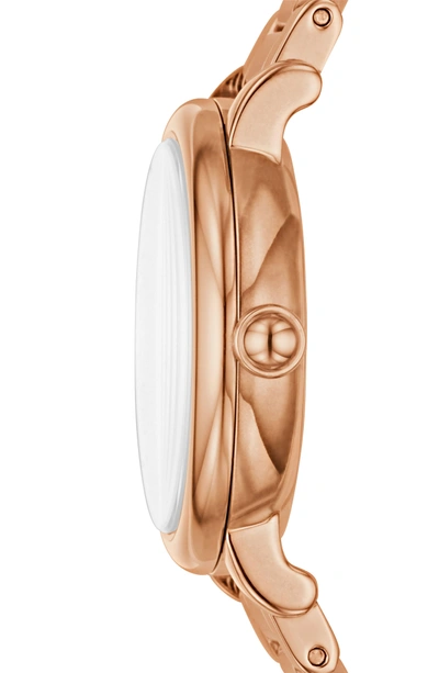 Shop Marc Jacobs Roxy Crystal Bracelet Watch, 28mm In Rose Gold/ Black/ Rose Gold