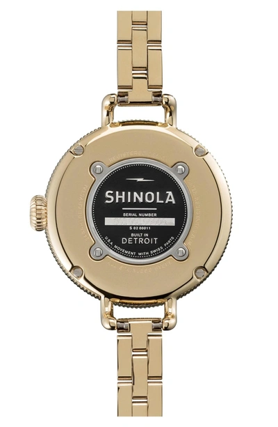 Shop Shinola 'the Birdy' Bracelet Watch, 34mm In Gold