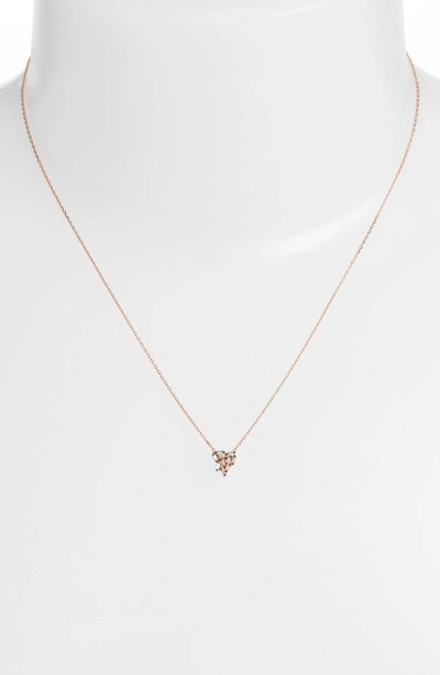 Shop Suzanne Kalan 'fireworks' Diamond Baguette Mini Triangle Pendant Necklace In Rose Gold