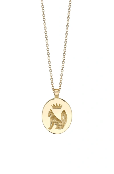 Shop Iconery X Stone Fox Pendant Necklace In Yellow Gold