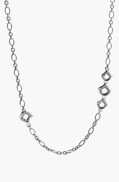 Shop John Hardy 'naga - Figaro' Station Necklace In Silver