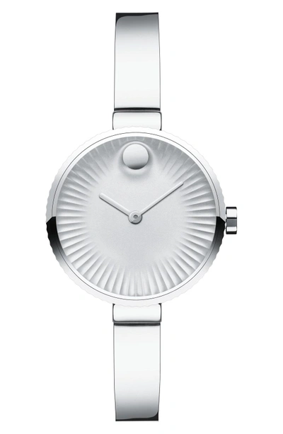 Shop Movado 'edge' Bracelet Watch, 28mm In Silver