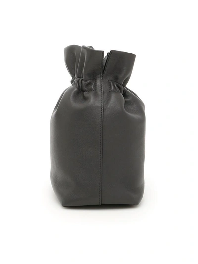 MULBERRY Lambskin Mini Lynton Bucket Bag Charcoal Grey 1015171