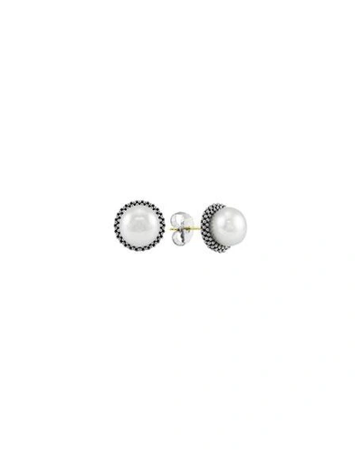Shop Lagos 8.5mm Pearl Caviar Earrings