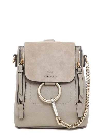 Shop Chloé Faye Mini Backpack In Motty Grey