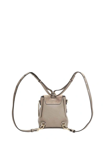 Shop Chloé Faye Mini Backpack In Motty Grey