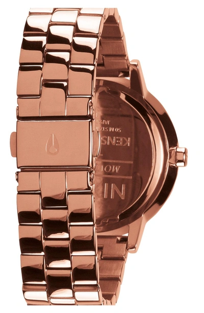 Shop Nixon 'the Kensington' Round Bracelet Watch, 37mm In Rose Gold