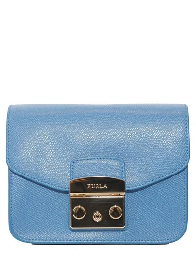 Shop Furla - Mini Crossbody Bag Metropolis In Light Blue