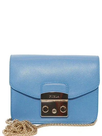 Shop Furla - Mini Crossbody Bag Metropolis In Light Blue