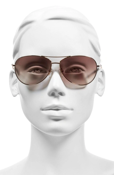Shop Marc Jacobs 59mm Aviator Sunglasses In Gold Copper