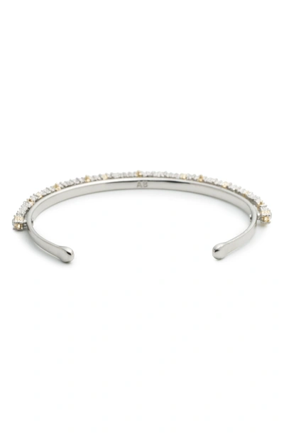 Shop Alexis Bittar Crystal Lace Orbiting Cuff In Gold