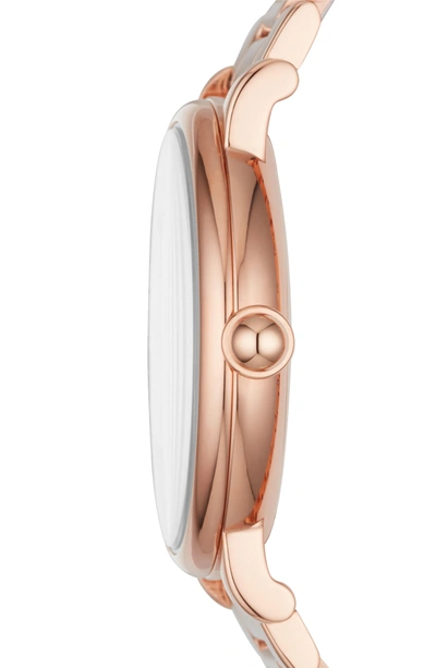 Shop Marc Jacobs Classic Bracelet Watch, 37mm In Rose Gold/ White/ Rose Gold