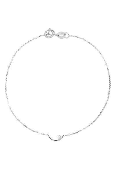 Shop Wwake Arc Lineage Diamond Bracelet In Sterling Silver/ White Diamond