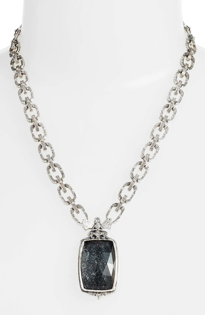 Shop Konstantino Santorini Hematite Pendant Necklace In Silver/ Hematite