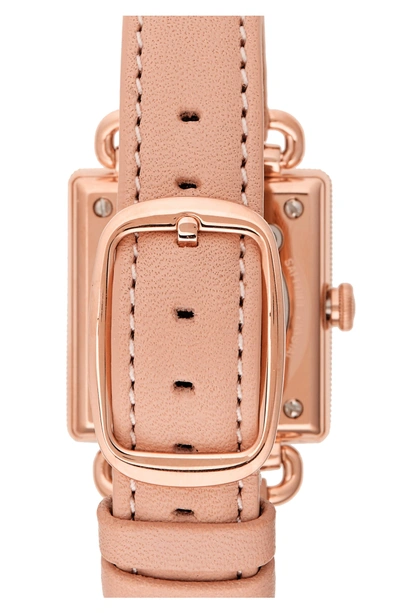 Shop Shinola Cass Leather Strap Watch, 28mm In Nude/ Gold