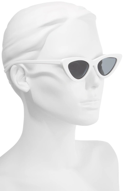 Shop Le Specs X Adam Selman Last Lolita 49mm Cat Eye Sunglasses - White