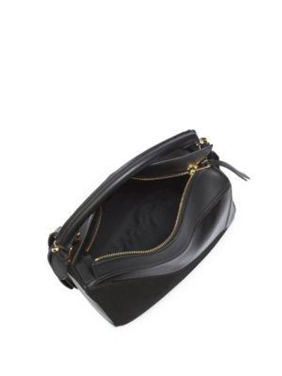 Shop Loewe Leather Puzzle Bag In Black