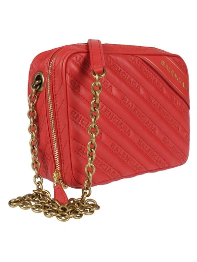 Shop Balenciaga Blanket Reporter Xs Shoulder Bag In Rouge