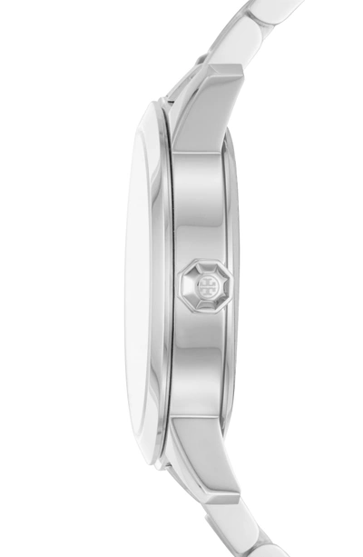 Shop Tory Burch Collins Bracelet Watch, 38mm In Silver/ Ivory/ Silver