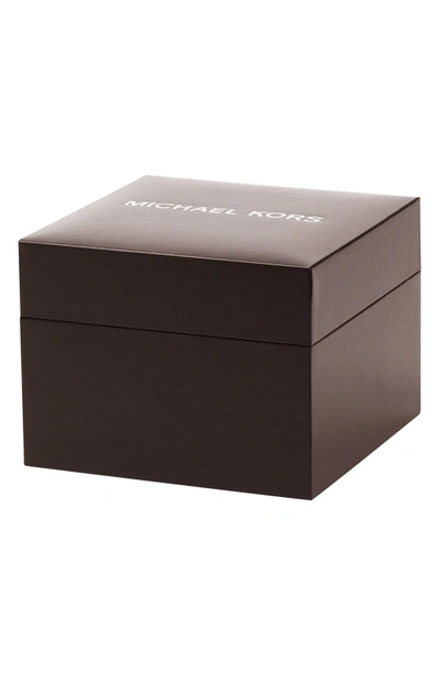 Shop Michael Michael Kors 'slim Runway' Bracelet Watch, 42mm In Black/ Gold