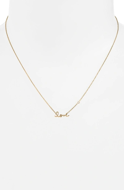 Shop Shy By Se 'love' Necklace In Gold