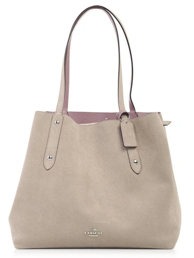 Shop Coach Tote In Svmhj Stone Dusty Rose