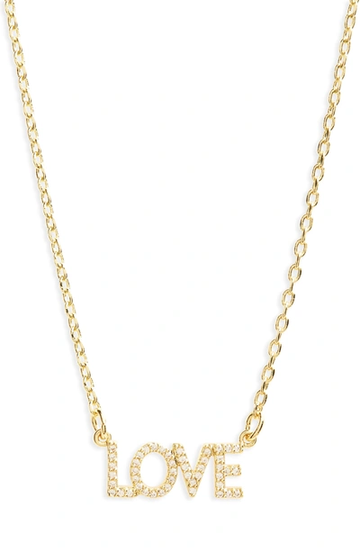Shop Lulu Dk Love Necklace In Gold
