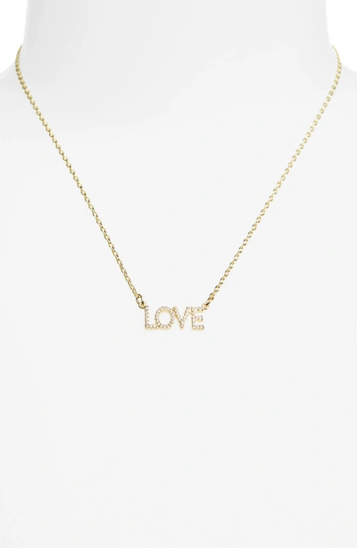Shop Lulu Dk Love Necklace In Gold
