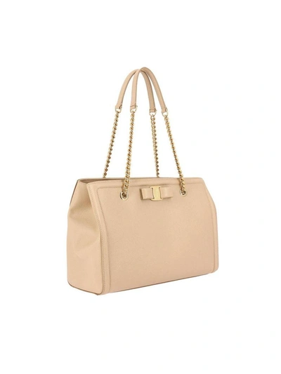 Shop Ferragamo Shoulder Bag Shoulder Bag Women Salvatore  In Sand