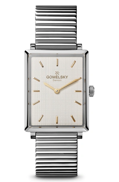 Shop Gomelsky The Shirley Fromer Bracelet Watch, 32mm X 25mm In Silver/ Brass