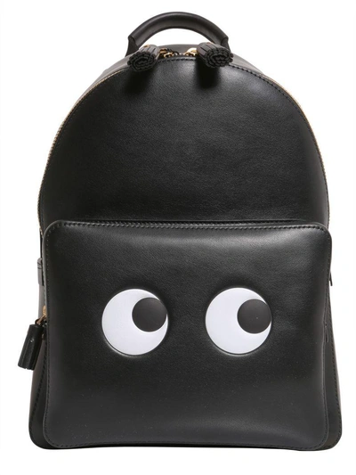 Shop Anya Hindmarch Eyes Mini Backpack In Nero