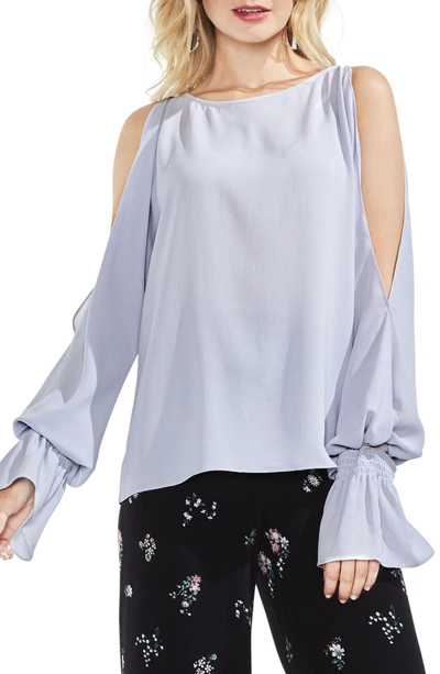 Shop Vince Camuto Cold Shoulder Flare Cuff Top In Crocus Petal