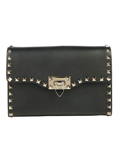 Shop Valentino Shoulder Bag In Black