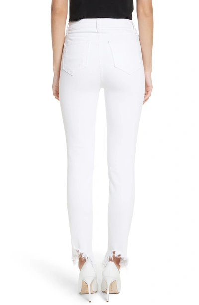 Shop L Agence Highline Ripped Skinny Jeans In Blanc Destruct