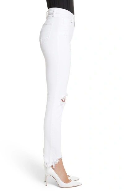 Shop L Agence Highline Ripped Skinny Jeans In Blanc Destruct