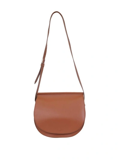 Shop Givenchy Infinity Leather Bag In Marrone