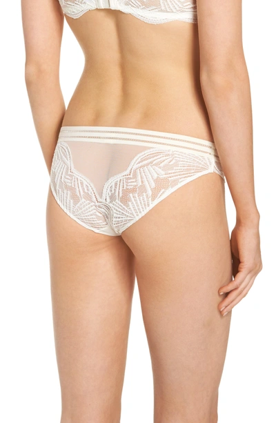 Shop Calvin Klein Pf Slipcover Bikini In Ivory