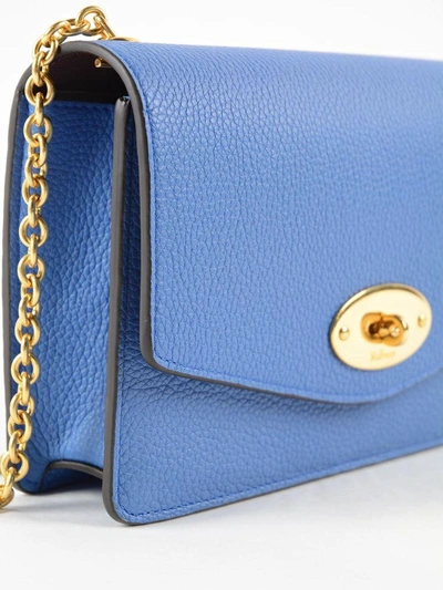 Shop Mulberry Postmans Lock Shoulder Bag In Uporcelain Blue