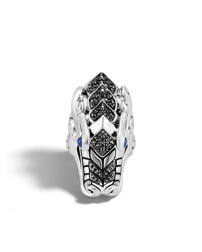 Shop John Hardy Legends Naga Silver Ring With Blue Sapphire Eyes